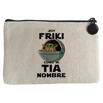 

Purse I'm geeky as my tia illustration baby yoda customizable with name