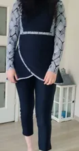 Traje de baño para mujer musulmana, hijab con mangas largas, bañador deportivo, burkini, burkinis para mahometana, 4XL, 3 uds.