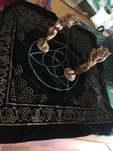 Mantel de cartas de Tarot constelaciones de 50x50cm, tela de terciopelo para adivinación, juegos de mesa, almohadilla para tarjetas de oráculo, runas, suministros de brujería