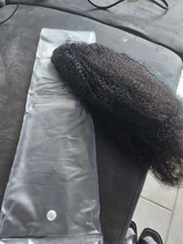 Cola de Caballo Afro rizada, cabello humano, Maxine 4B 4C, extensiones de coleta rizada, Clip en cordón, Coleta, moño