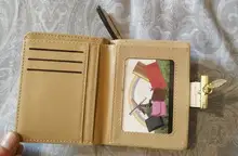 Cartera de moda para mujer, billetera corta, bolso de mano con huecos, monedero de cuero PU, tarjetero