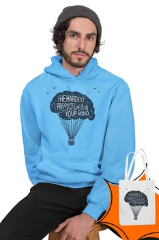 

Angemiel Wear The Hardest Prison Blue Men 'S Hooded Sweatshirt Bags Kombin