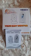 VB601 Video Monitor de bebé inalámbrico 2,0 LCD Babysitter 2 vías hablar visión nocturna temperatura seguridad Nanny Cámara 8 canciones de cuna
