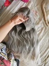 SOKU-peluca con malla frontal para mujer afroamericana, cabellera sintética con malla frontal, Color Ondulado Natural, parte media larga, estilo moderno, fibra resistente al calor