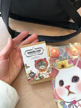 100 unids/set Kawaii tío gato caja de Metal magnético libros marcador de página papel de papelería Clip