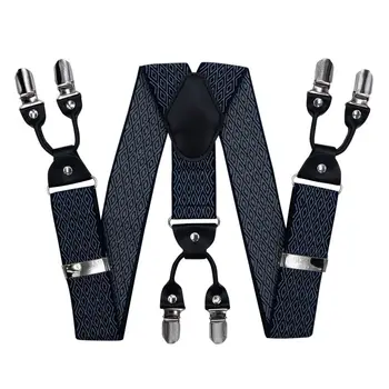 

Suspenders for trousers wide (4 cm, 6 clips, blue) 55144