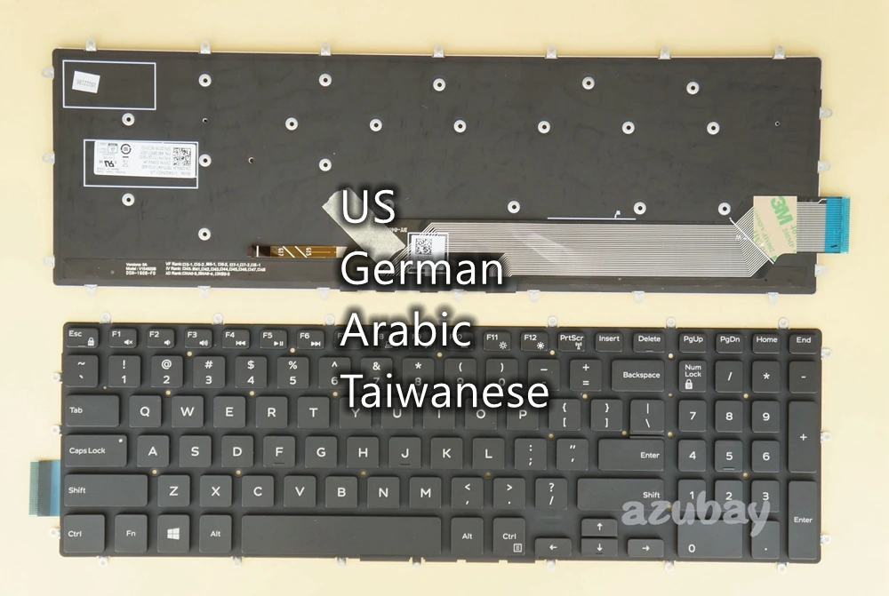 

Немецкая Арабская Тайваньская клавиатура для Dell Inspiron 7786 2 в 1, 17 7773 2 в 1, 7778 2 в 1, 7779 2 в 1, 17- 5765 5767 подсветка
