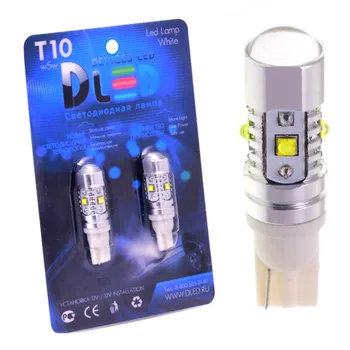 

1pcs LED Car Lamp T10 - W5W - 5 CREE + lens