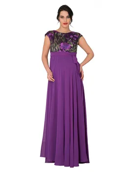

Pregnant Tulle Embroidery Evening Dress