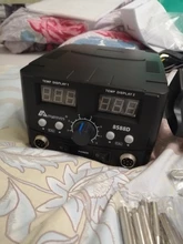 Estación de soldadura de pistola de aire caliente digital ESD, 800W, 2 en 1, 220v, para Estación de reparación SMD, actualización 8586