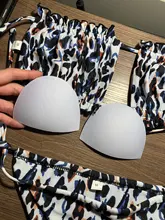 Bandeau Swimsuit Bikini-Set Beachwear Pleated Mini Thong Female Women 