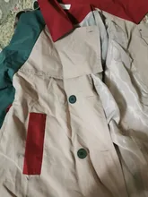 Patchwork Coat Windbreaker Light-Weight Women Long-Section New Casual Lady's