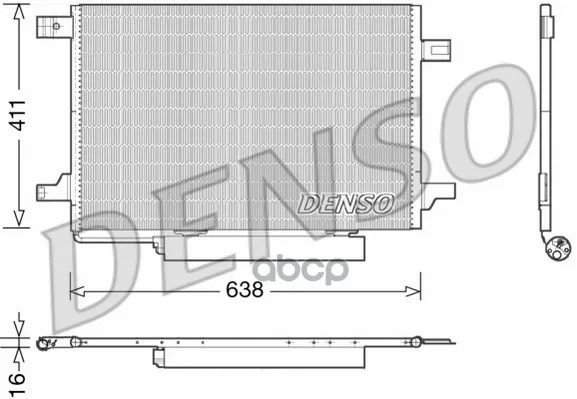 Радиатор Кондиционера Denso арт. DCN17004
