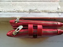 Cuzdan-cartera corta de cuero genuino para hombre y mujer, monedero masculino, tarjetero para licencia de conducir