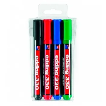 

Set of permanent markers, beveled tip, 1-5mm, 4 colors in