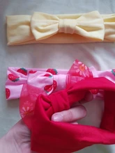 Conjunto de 3 unidades de lazos florales para bebé, diadema de lunares con lazo, diademas de algodón para niña, accesorios para el cabello para niña