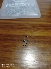 TSURINOYA 100 Uds de acero inoxidable emerillones de pesca barril giratoria de seguridad fotos anzuelo gancho accesorio de caja de aparejos de pesca de señuelos