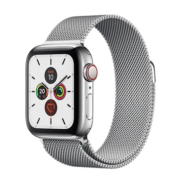 

Apple Watch Serials 5 GPS + Cellular 40mm Stainless Steel Case in Silver and Milanese Loop