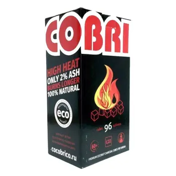 

Coconut charcoal for hookah Cocobrico size cube 22*22*22mm., original, production of Indonesia