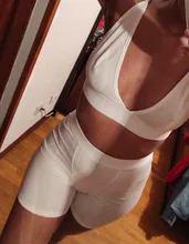 Hugcitar-Top corto sin mangas con cuello en V para mujer, pantalones cortos de ciclista, conjunto de 2 piezas, chándal de moda de calle para otoño e invierno, 2020