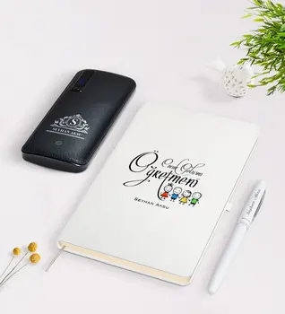 

Personalized Child Development Teacher White Notebook Pen 12.000 Mah Powerbank Gift Seti-2