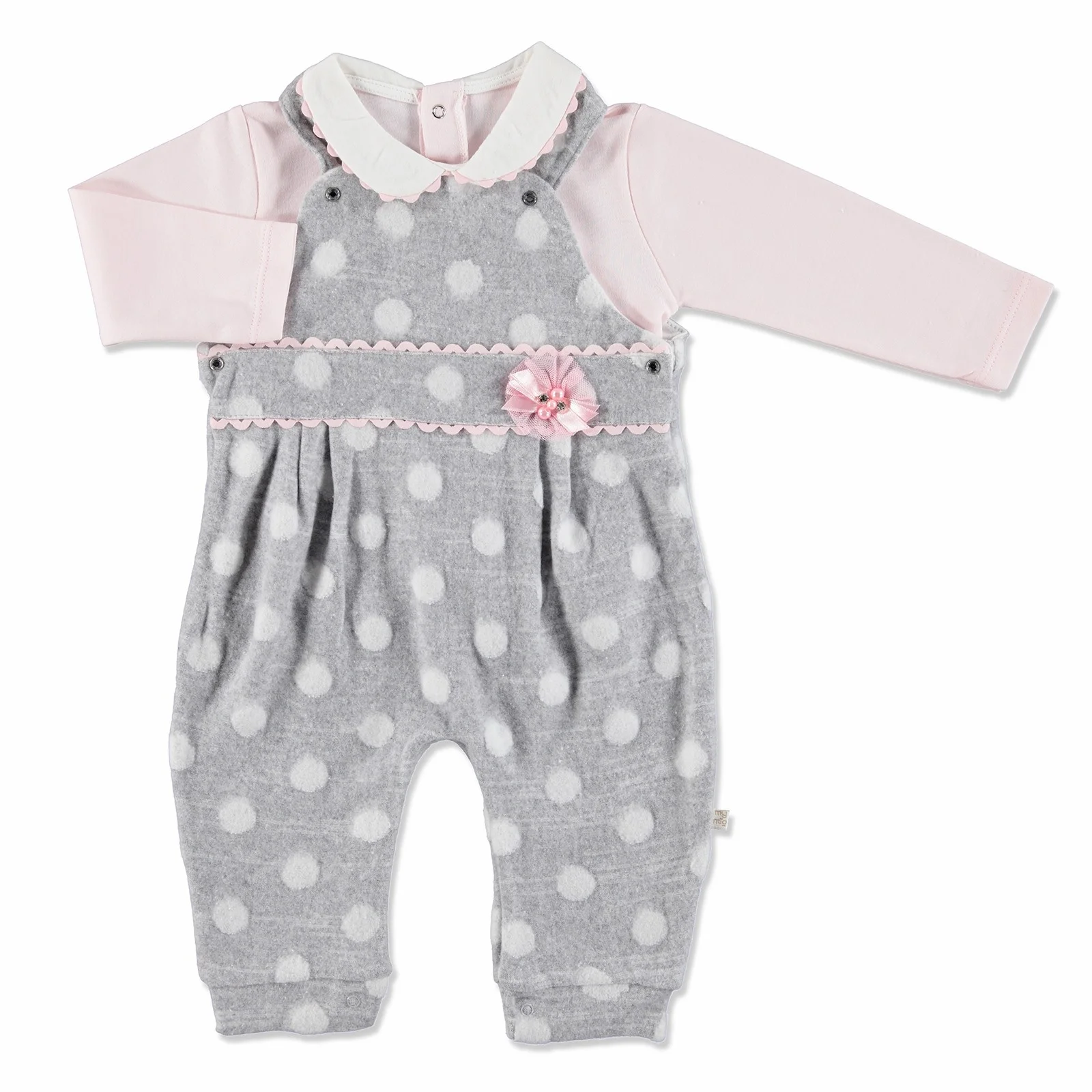 Ebebek Mymio Baby Jacquared пятнистый интерлок Толстовка комбинезон комплект из 2 предметов| |
