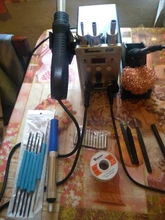Estación de soldadura 2 en 1, 8586, 760W, 220V, pistola de aire caliente, soldadura de hierro SMD, BGA refundido, herramientas de reparación de soldadura