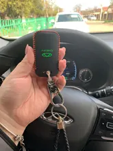 Funda de cuero con 3 botones para llave de coche, Funda de cuero colorida para Chery Tiggo llegada, funda de llave a distancia inteligente, accesorios para Interior de coche