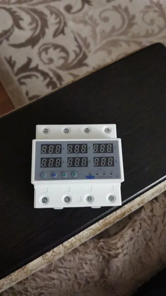 Отзыв о товаре Din-рейка, 3-фазное реле напряжения, 3 P + N вольтметр, амперметр, реле контроля перенапряжения, защита, Регулировка тока, перенапряжения от пользователя N***y