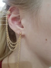 VKME-pendientes de estrella de oro sin Piercing para mujer y hombre, pendientes de Clip para la oreja de cartílago falso Simple, joyería con Clip