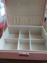 Joyero de cuero de alta capacidad para mujer, organizador de joyas de viaje, multifunción, collar, pendientes, caja de almacenamiento de anillo, regalos para mujer