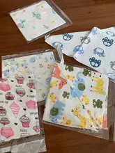 Baberos triangulares de algodón con dibujos animados para bebé, paño absorbente para recién nacido, suave y cómodo, ajustable, 5 uds.