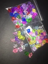 New 50Pcs/bag Colorful Aquarium Acrylic Stones Crystal Ice Cubes Decor Vase Filler Pebble