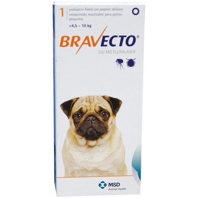 BRAVECTO DOG 1 сжатый MSD 20 до 40 кг 1000 MGR