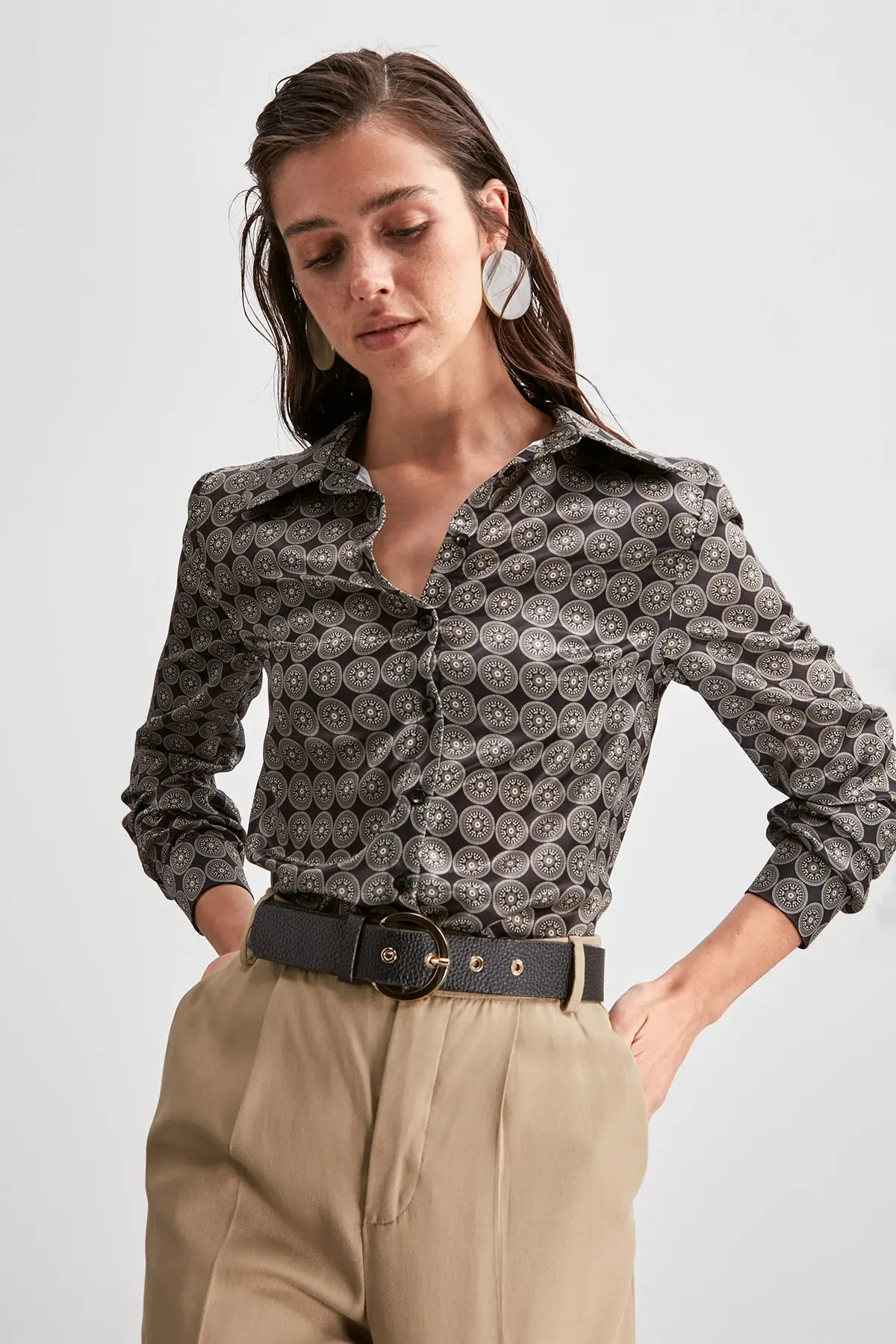 Trendyol рубашка с рисунком TWOAW20GO0431
