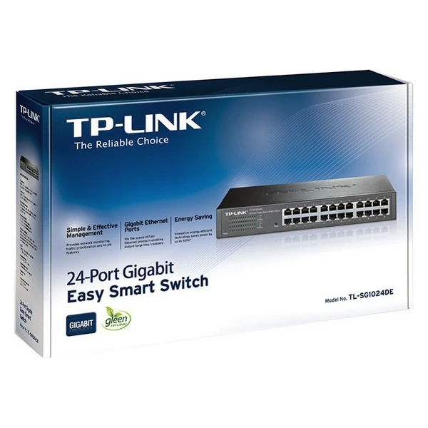 Настольный коммутатор TP-Link TL-SG1024DE LAN 100/1000 48 Гбит/с черный