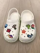 Adornos para zapatos de animales, zapato para perro, Cactus, aguacate, margaritas, accesorios médicos, adornos de corazón de café, regalo para niños adultos, 1 Uds.