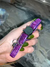 Caliente 1cm hebilla de seguridad gatito Corbata con Bell polvo de Color Gatos Perros mascotas Nylon perro ajustable brillo Collar