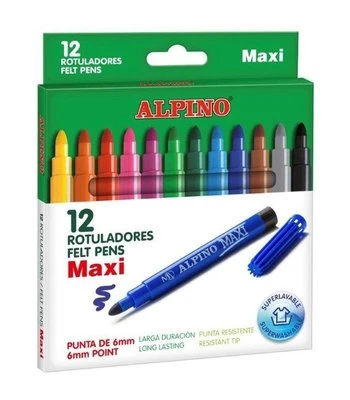 Maxi Fibre Tip Pens (Pack of 12)