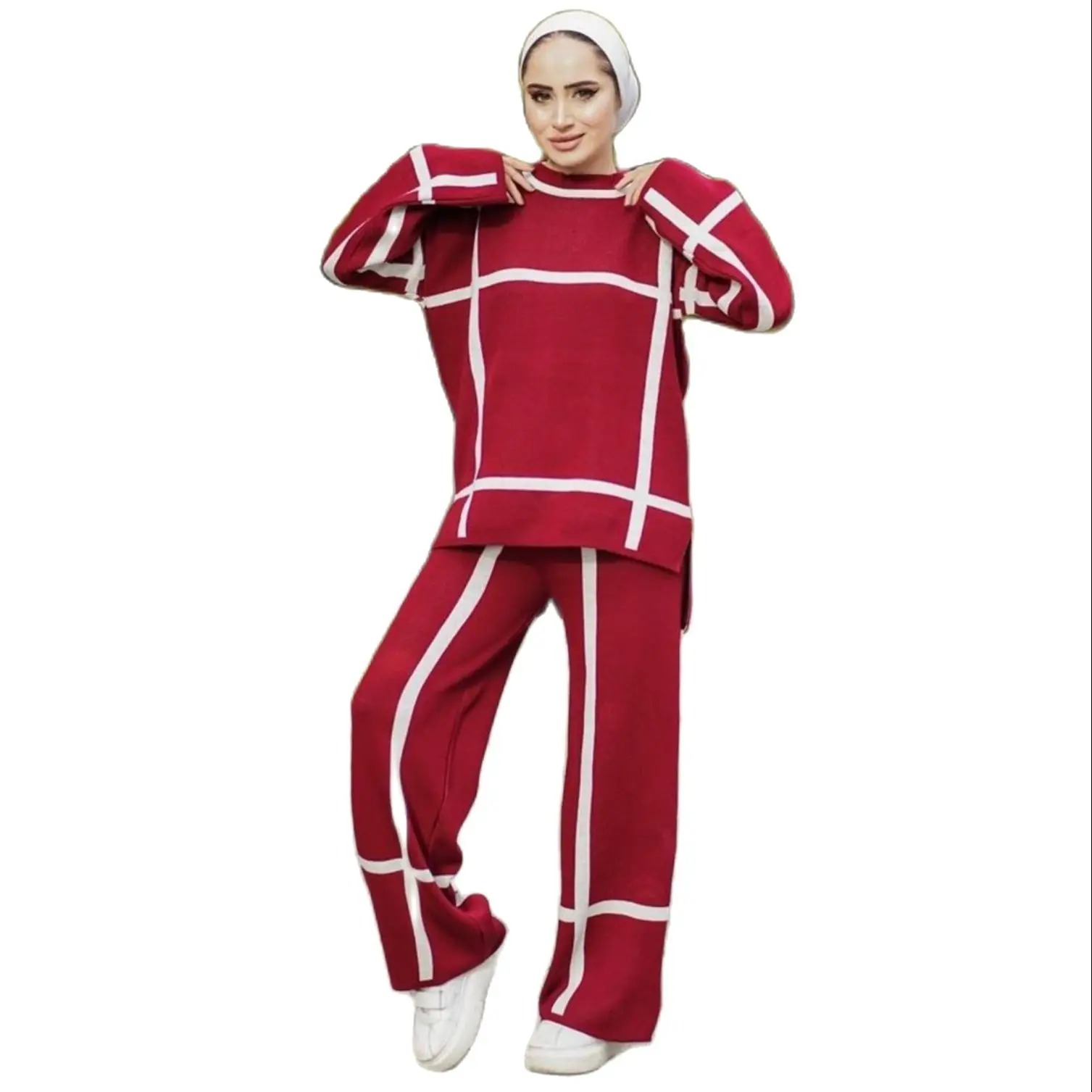 ensemble-de-sport-tricote-pour-femmes-2-pieces-pull-a-manches-longues-et-pantalon-confortable-a-rayures-turquie