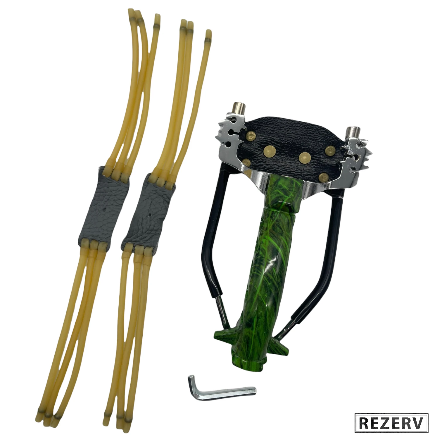 Slingshot &quotHunter No. 7" body metal set with 2 elastic bands for hunting and entertainment | Спорт и развлечения