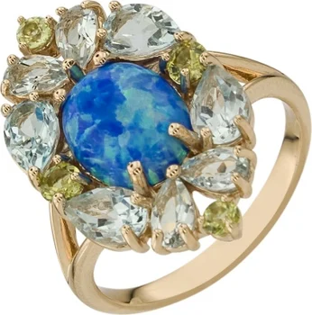

Aloris Topaz, opal ring in red gold