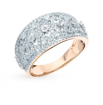 

Gold ring with diamonds sunlight sample 585