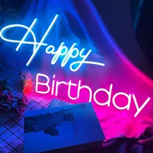 

Custom Neon Sign Happy Birthday, Neon Sign Acrylic Flex Led Light, Happy Birthday Neon Sign, Birthday Party Decor, Room Decor