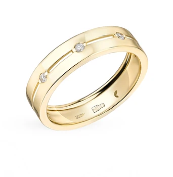 

Gold ring with diamonds sunlight