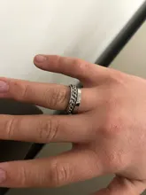 Letdiffery genial de acero inoxidable giratoria anillo de Spinner de calidad cadena Punk joyería de las mujeres para regalo de fiesta