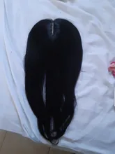 14Middle parte cabello humano Topper peluca para mujeres transpirable Base de seda con la trama de la máquina del Clips en el cabello tupé de mujer Remy pelo