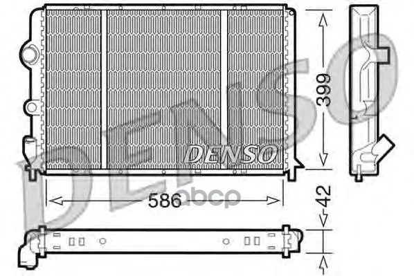 Радиатор, Охлаждение Двигател Denso арт. DRM23051