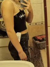 Summer Camis Chain-Strap Crop-Tops Backless Bodycon Punk-Print Chic E-Girl Goth Dark