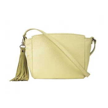 

ASKENT сумка-мини женская 100% натуральная кожа SS 163 PM-YW желтый цвет